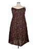 ELOQUII 100% Polyester Animal Print Brown Cocktail Dress Size 18 Plus - photo 1
