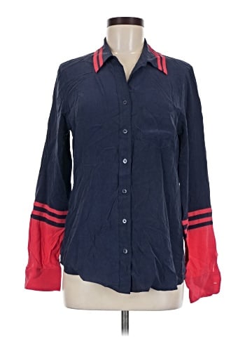 Equipment Long Sleeve Silk Top (view 1)