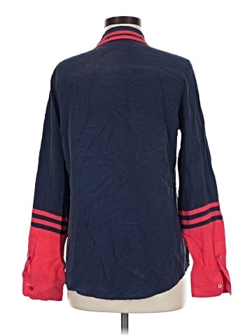 Equipment Long Sleeve Silk Top (view 2)