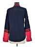 Equipment 100% Silk Color Block Blue Long Sleeve Silk Top Size M - photo 2