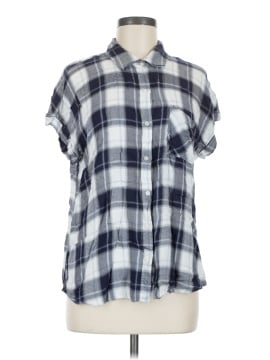 Cosmic Blue Love Short Sleeve Button-Down Shirt (view 1)