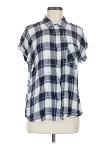Cosmic Blue Love Short Sleeve Button-Down Shirt (view 1)