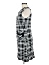 Andrew Marc 100% Polyester Plaid Black Casual Dress Size 8 - photo 5