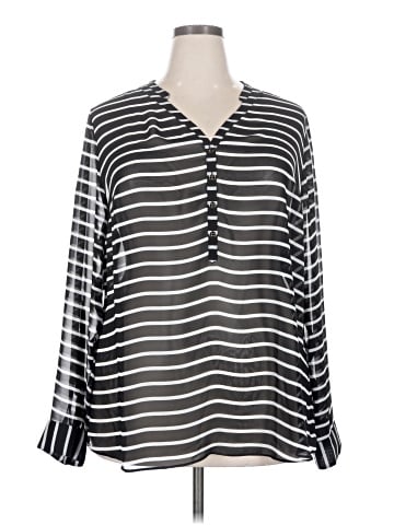 a.n.a. A New Approach Long Sleeve Blouse (view 1)