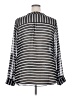 a.n.a. A New Approach 100% Polyester Stripes Gray Long Sleeve Blouse Size 2X - photo 2