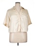 Parade Metallic Ivory Short Sleeve Blouse Size XL - photo 1