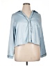 Parade Metallic Blue 3/4 Sleeve Blouse Size XL - photo 1