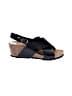 Yokono 100% Leather Black Wedges Size 7 - photo 1