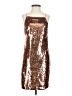 ASOS 100% Polyester Metallic Brown Cocktail Dress Size 2 - photo 1