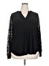 Kasper Black Long Sleeve Blouse Size 2X - photo 1