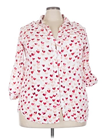 Velvet Heart 3/4 Sleeve Button-Down Shirt (view 1)