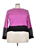 ELOQUII 100% Polyester Color Block Purple Long Sleeve Blouse Size 20 - photo 1