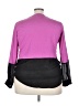 ELOQUII 100% Polyester Color Block Purple Long Sleeve Blouse Size 20 - photo 2
