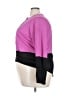 ELOQUII 100% Polyester Color Block Purple Long Sleeve Blouse Size 20 - photo 5