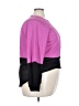 ELOQUII 100% Polyester Color Block Purple Long Sleeve Blouse Size 20 - photo 4