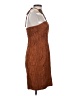 Muse 100% Polyester Tweed Brown Cocktail Dress Size 4 - photo 4