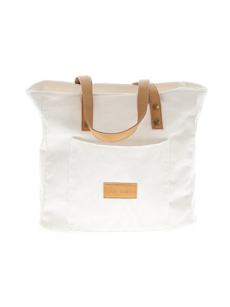 Pre-owned Cozy Earth Tote Bag In White