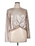 Robert Rodriguez Metallic Silver Long Sleeve Top Size XL - photo 1