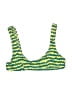 It's Now Cool Chevron-herringbone Green Swimsuit Top Size S - photo 1