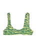 It's Now Cool Chevron-herringbone Green Swimsuit Top Size S - photo 2
