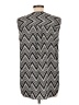 Talbots 100% Polyester Chevron-herringbone Black Sleeveless Blouse Size L - photo 2