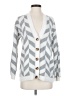 Ann Taylor Chevron-herringbone Silver Cardigan Size S (petite) - photo 1