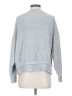 American Eagle Outfitters 100% Cotton Solid Blue Pullover Sweater Size M - photo 2