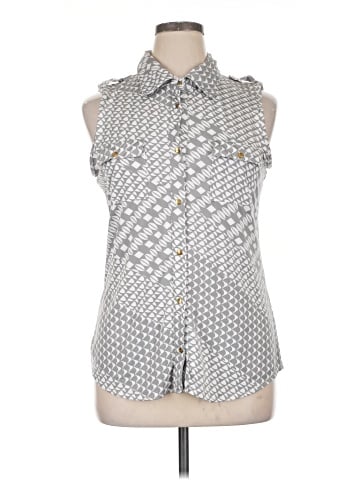 BCBGMAXAZRIA Sleeveless Button-Down Shirt (view 1)