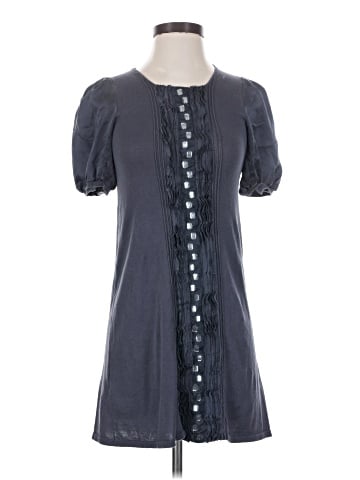 BCBGMAXAZRIA Short Sleeve Silk Top (view 1)