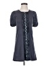 BCBGMAXAZRIA Gray Short Sleeve Silk Top Size S - photo 1