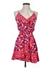 Express 100% Rayon Floral Red Casual Dress Size XS - photo 1