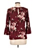 Nine Britton Burgundy 3/4 Sleeve Blouse Size L - photo 2