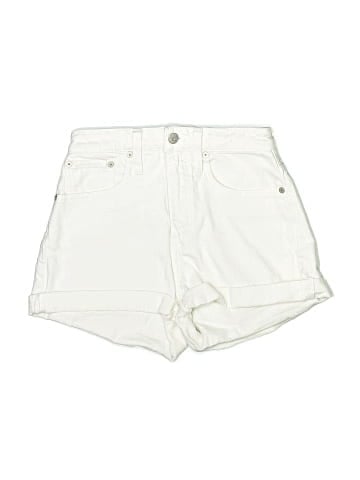 Madewell Curvy High-Rise Denim Shorts in Tile White (view 1)