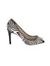 Martinez Valero 100% Leather Graphic Ivory Heels Size 7 1/2 - photo 1