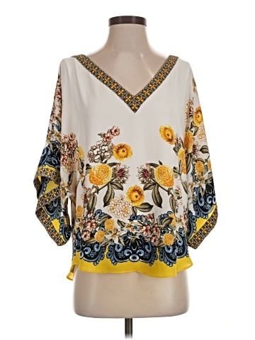 White House Black Market 3/4 Sleeve Blouse (view 1)