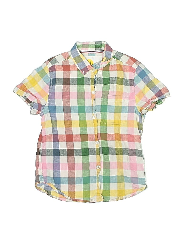 Pre-owned Boden Kids' Short Sleeve Button Down Shirt In Yellow
