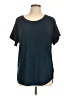 Matty M Blue Short Sleeve Top Size L - photo 1