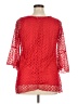 Brittany Black 100% Polyester Red 3/4 Sleeve Blouse Size XL - photo 2