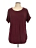 Matty M Burgundy Short Sleeve Top Size L - photo 1