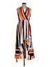 Julia Jordan Stripes Orange Casual Dress Size 8 - photo 1