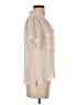 Bella Dahl 100% Rayon Stripes Ivory Short Sleeve Blouse Size S - photo 4