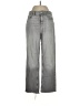 Zara Chevron-herringbone Gray Jeans Size 4 - photo 1
