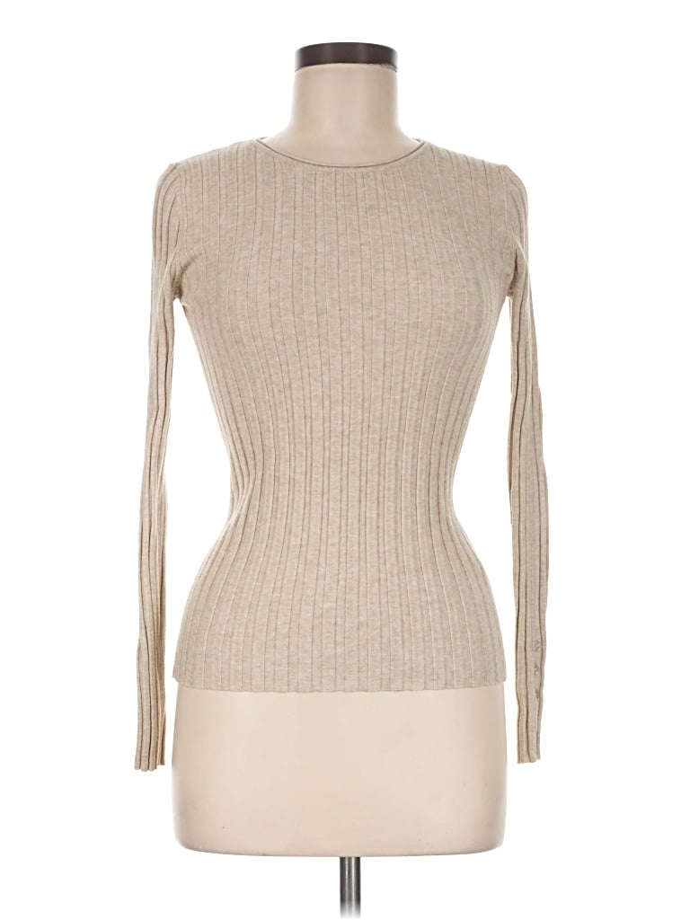 Pre-owned Assorted Brands Turtleneck Sweater In Tan