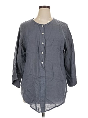 Lola 3/4 Sleeve Button-Down Shirt (view 1)