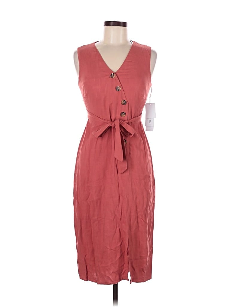 Wisp Casual Dress In Burgundy