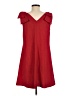 CeCe 100% Polyester Solid Red Casual Dress Size S - photo 2