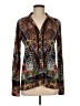 Hale Bob Animal Print Brown Long Sleeve Blouse Size M - photo 1