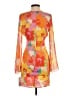 Never Fully Dressed 100% Polyester Print Orange Cocktail Dress Size 4 - photo 2