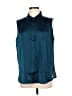 Ann Taylor 100% Polyester Teal Sleeveless Blouse Size M - photo 1
