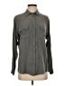 Equipment 100% Silk Solid Gray Long Sleeve Silk Top Size S - photo 1